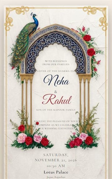 Gateway wedding invitation cover preview